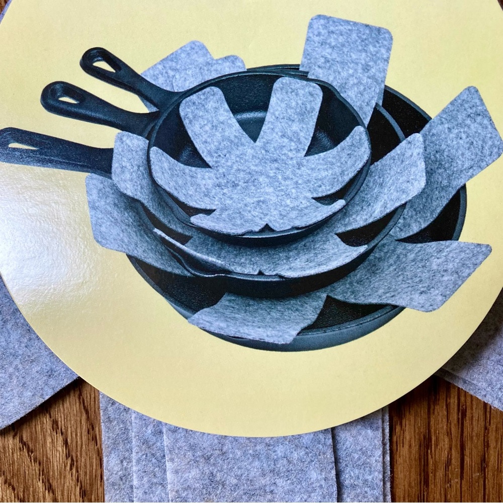 6 Reusable Pan Liners Cookware Divider Pads for Stacking Pots‎ Assorted Size